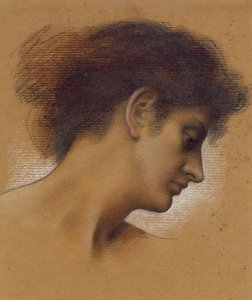 Estudio de una cabeza de Evelyn De Morgan